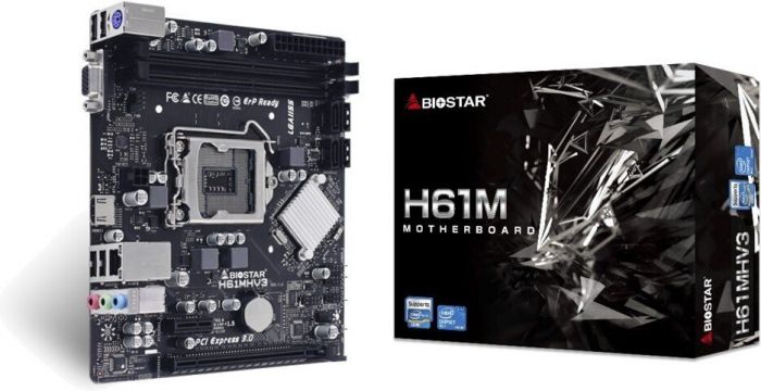 Материнська плата Biostar H61MHV3 s1155 H61 2xDDR4 HDMI D-Sub mATX