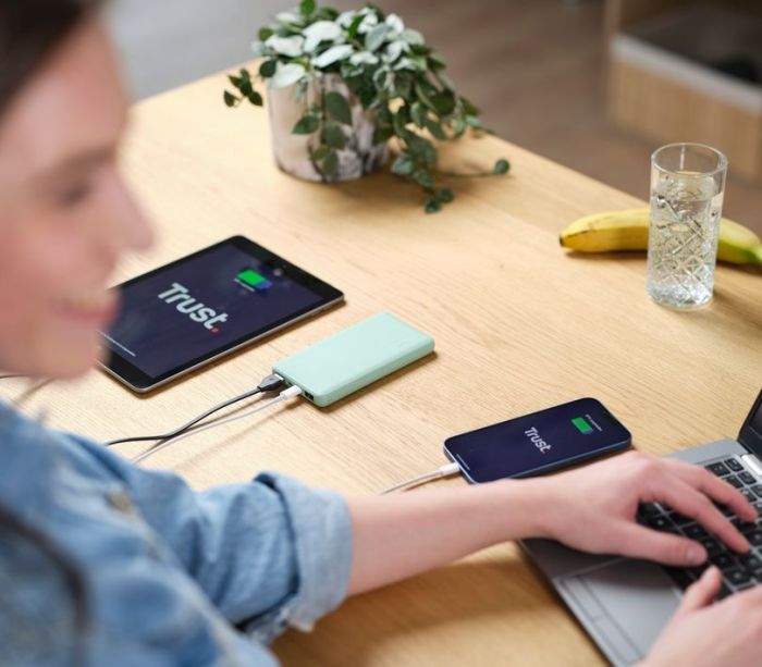 Акумулятор портативний літій-іонний Trust Primo ECO 10000 mAh Green