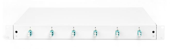 Оптична панель DIGITUS 19' 1U, 6xLC duplex, incl, Splice Cass, OM3 Color Pigtails, Adapter