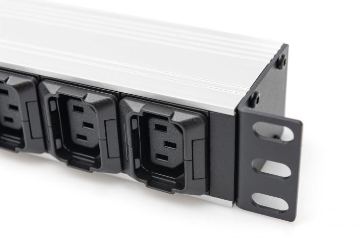 Пристрій розподілу електроживлення DIGITUS 1U, 8xC13, 2xC19, 16A, 250V, вилка C20