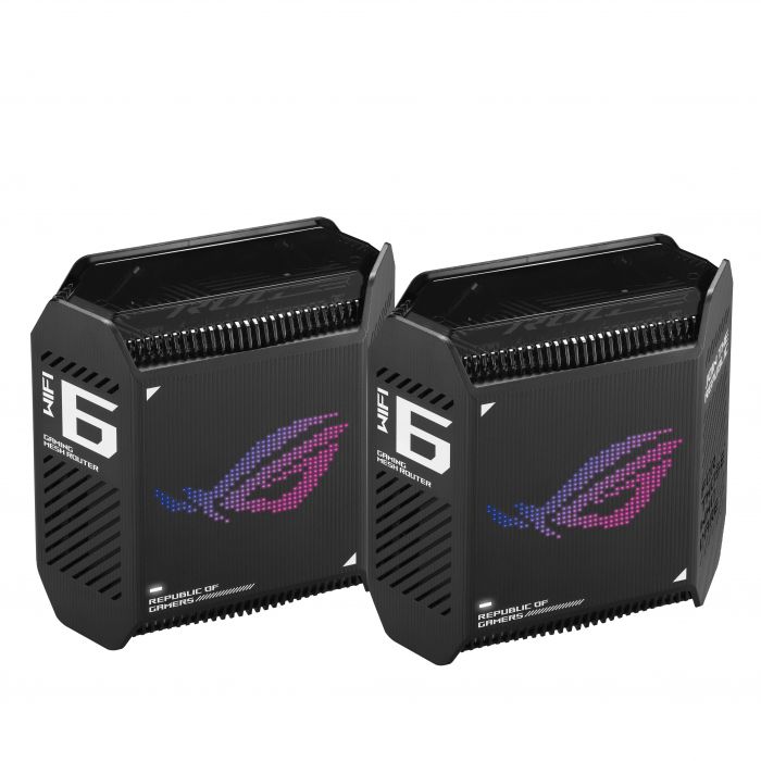 Маршрутизатор ASUS ROG Rapture GT6 2PK black AX10000 3xGE LAN 1x2.5GE WAN 1xUSB 3.2 g1 WPA3 OFDMA MESH