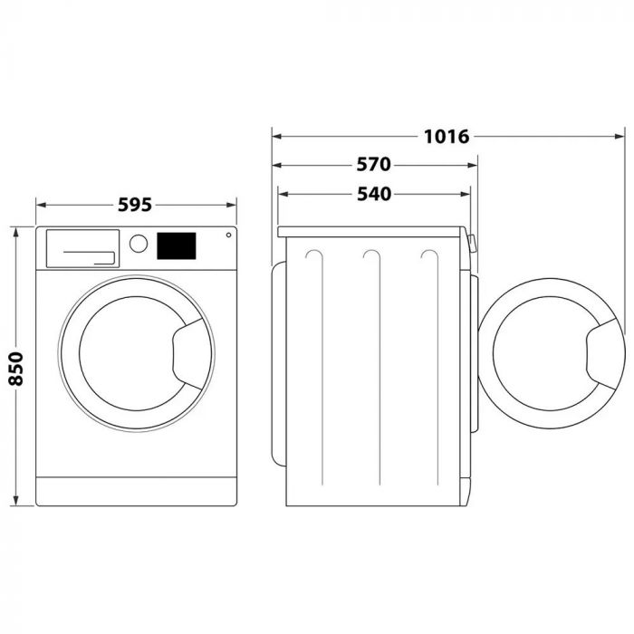 Прально-сушильна машина Whirlpool фронтальна, 8(6)кг, 1400, A, 60см, дисплей, пара, інвертор, білий