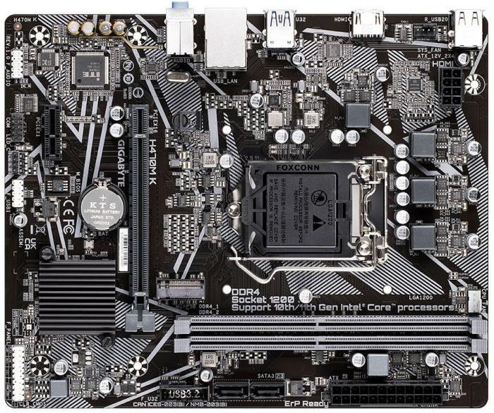 Материнська плата GIGABYTE H470M_K s1200 H470 2xDDR4 HDMI ATX