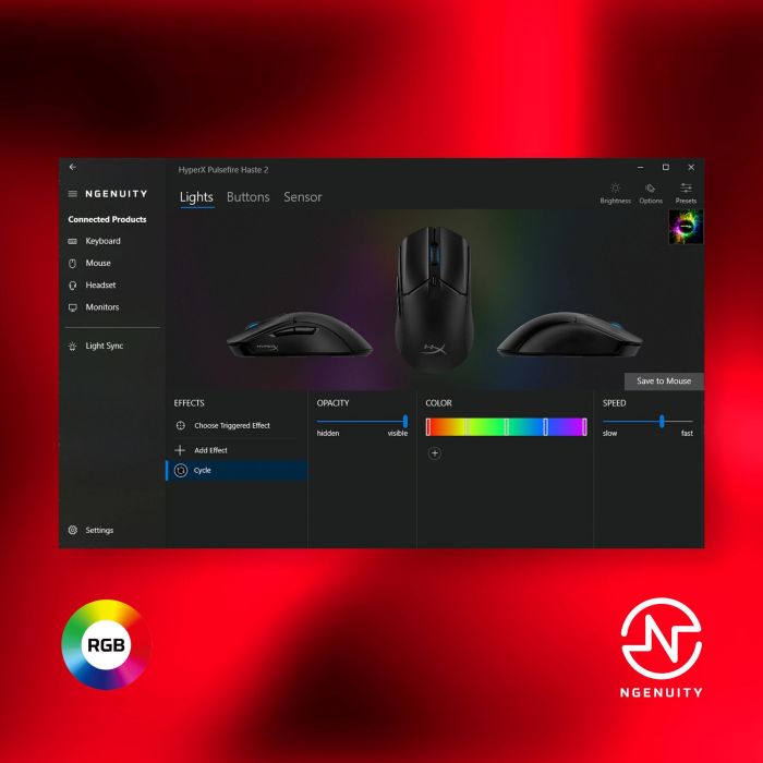 Миша HyperX Pulsefire Haste 2 USB, Black