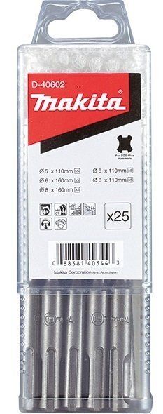 Набір бурів Makita D-40602, SDS-Plus 25 шт