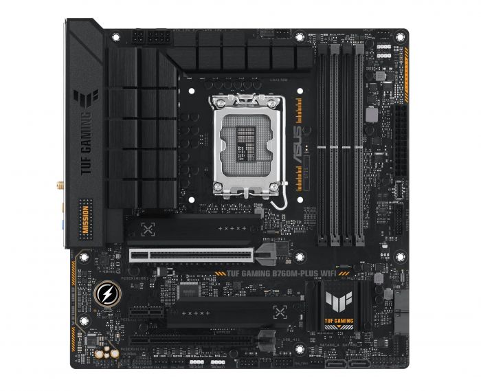 Материнcька плата ASUS TUF GAMING B760M-PLUS WIFI s1700 B760 4xDDR5 M.2 HDMI DP Wi-Fi BT mATX