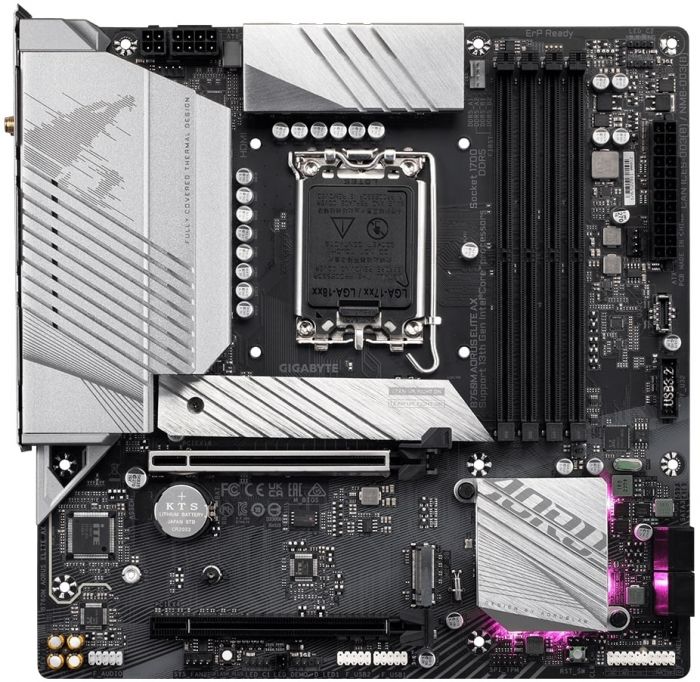 Материнська плата GIGABYTE B760M AORUS ELITE AX s1700 B760 4xDDR5 M.2 HDMI DP mATX