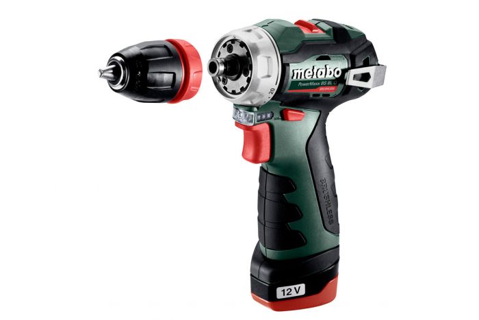 Шурпокрут-дриль Metabo POWERMAXX BS BL Q, акумуляторний, 2*12В, 2 Аг, 0-400/0-1500об/хв, патрон 1-10мм, 20/38Нм, кейс, 0.8кг