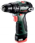 Шурпокрут-дриль Metabo POWERMAXX SB BL, акумуляторний, 2*12В, 2 Аг, 0-400/0-1500об/хв, патрон 1.5-10мм, 20/38Нм, кейс, 0.8кг