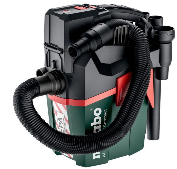 Пилесос акумуляторний Metabo AS 18 HEPA PC COMPACT, 18В, бак 6л, 2100л/хв, 3.8кг, без АКБ та ЗП