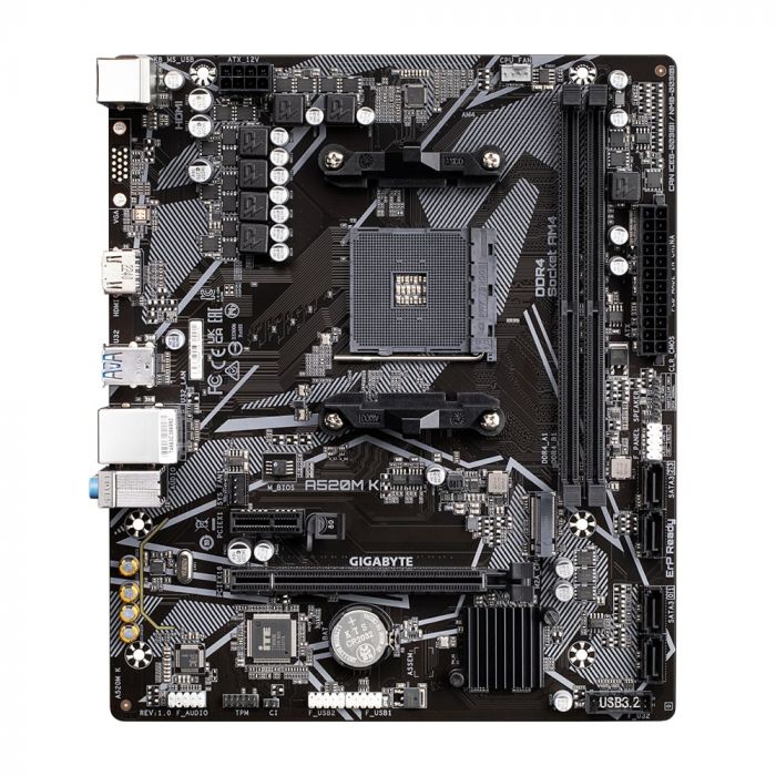 Материнська плата GIGABYTE A520M_K sAM4 A520 2xDDR4 HDMI mATX