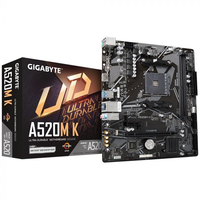 Материнська плата GIGABYTE A520M_K sAM4 A520 2xDDR4 HDMI mATX