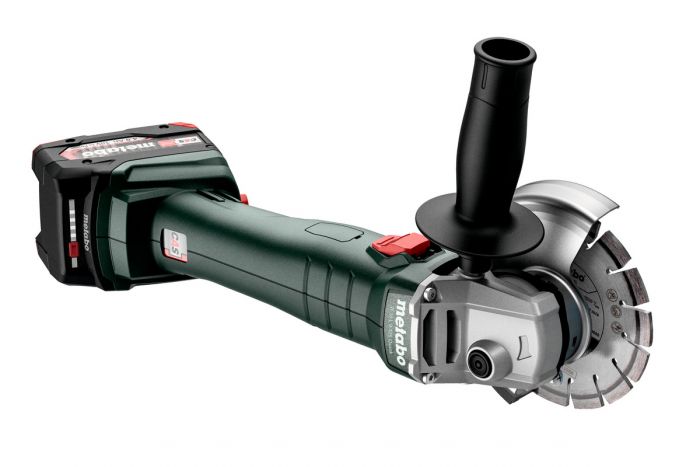 Шліфмашина кутова акумуляторна Metabo W 18 L 9-125 QUICK, 125мм, Li-Power, 2*18В, 5.2Аг, 8500об/хв, М14, metaBOX 165 L, 2.3кг