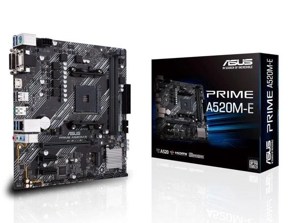 Материнcька плата ASUS PRIME A520M-E sAM4 A520 2xDDR4 HDMI D-Sub DVI mATX