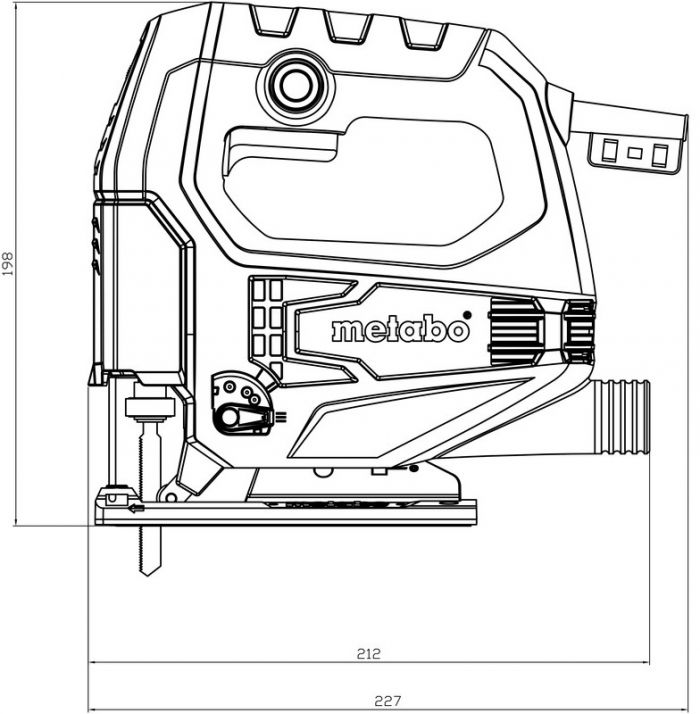 Лобзик Metabo STEB 65 QUICK, 450Вт, хід 18мм, 600-3000об/хв, кофр, 1.9кг