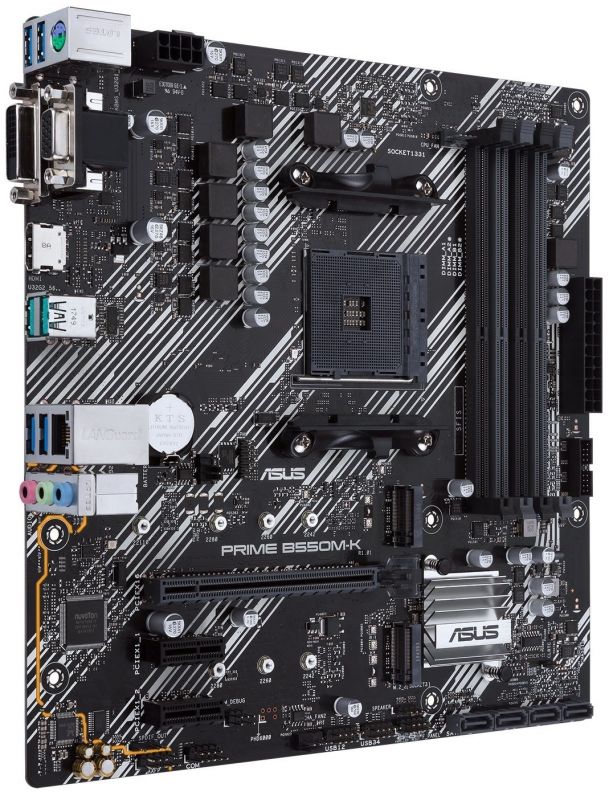 Материнcька плата ASUS PRIME B550M-K sAM4 B550 4xDDR4 M.2 HDMI DVI D-Sub mATX