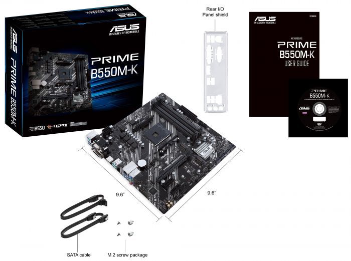 Материнcька плата ASUS PRIME B550M-K sAM4 B550 4xDDR4 M.2 HDMI DVI D-Sub mATX
