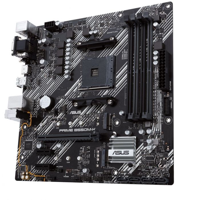 Материнcька плата ASUS PRIME B550M-K sAM4 B550 4xDDR4 M.2 HDMI DVI D-Sub mATX