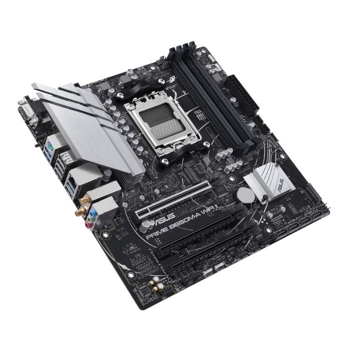 Материнcька плата ASUS PRIME B650M-A WIFI II sAM5 B650 4xDDR5 M.2 D-Sub HDMI DP WiFi BT mATX