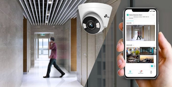 IP-Камера TP-LINK VIGI C440-4, PoE, 4Мп, 4 мм, H265+, IP66, Turret, кольорове нічне бачення, внутрішня