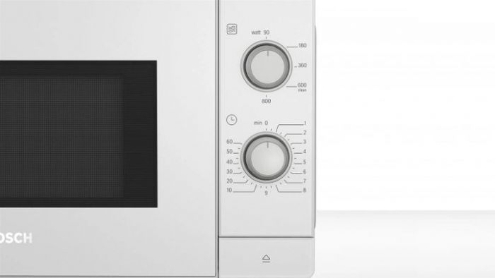 Мікрохвильова піч Bosch, 20л, мех. управл., 800Вт, білий