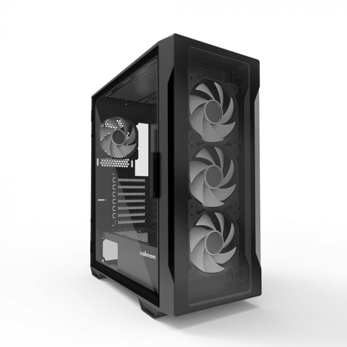 Корпус Zalman I3 Neo TG, без БЖ, 1xUSB3.0, 2xUSB2.0, 4x120mm RGB fans, TG Side/Front Panel, ATX, чорний