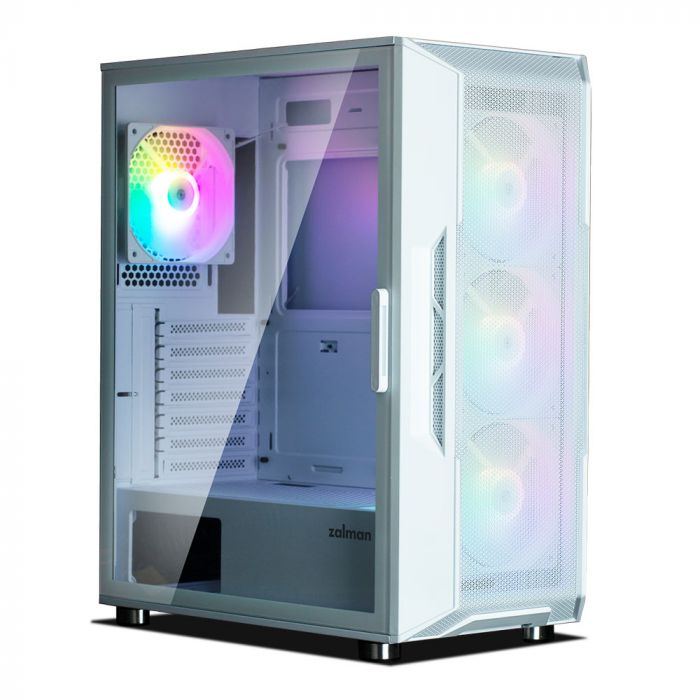 Корпус Zalman I3 Neo, без БЖ, 1xUSB3.0, 2xUSB2.0, 4x120mm RGB fans, TG Side Panel, ATX, білий