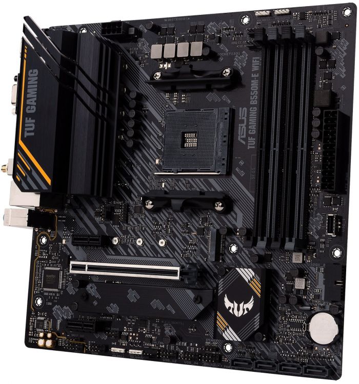 Материнcька плата ASUS TUF GAMING B550M-E WIFI sAM4 B550 4xDDR4 M.2 HDMI DP Wi-Fi BT mATX