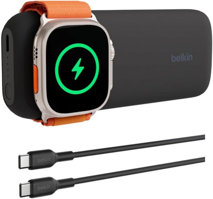 Акумулятор портативний літій-іонний Power Bank Belkin 10000мА·год 20Вт Apple Watch, чорний