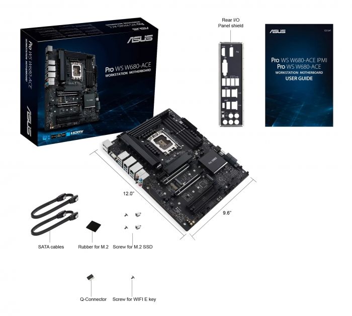 Материнcька плата ASUS PRO WS W680-ACE s1700 W680 4xDDR5 M.2 HDMI DP D-Sub ATX