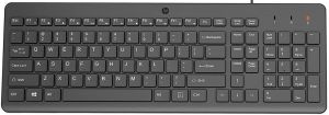 Клавіатура мембранна HP 150, 104key, USB-A, EN/RU, чорний