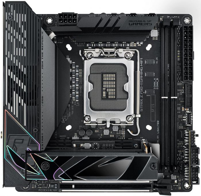Материнcька плата ASUS ROG STRIX Z790-I GAMING WIFI s1700 Z790 2xDDR5 M.2 HDMI Thunderbolt Wi-Fi BT mITX