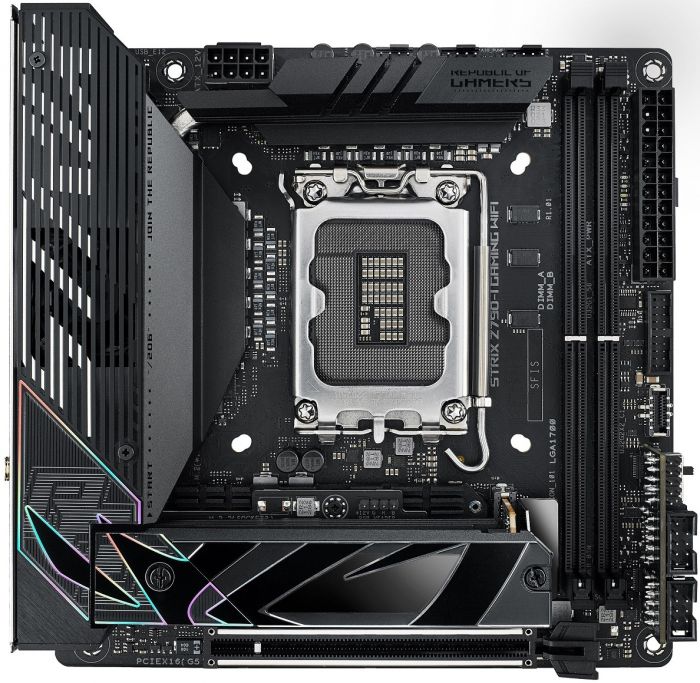 Материнcька плата ASUS ROG STRIX Z790-I GAMING WIFI s1700 Z790 2xDDR5 M.2 HDMI Thunderbolt Wi-Fi BT mITX