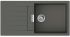 Мийка кухонна Hansgrohe S52, граніт, прямокутник, з крилом, 980х480х190мм, чаша - 1, врізна, сірий камінь