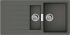 Мийка кухонна Hansgrohe S52, граніт, прямокутник, з крилом, 980х480х190мм, чаша - 1.5, врізна, сірий камінь