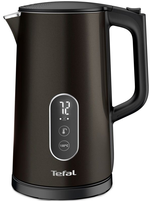 Електрочайник Tefal DIGITAL, 1,7л, з подвійними стінками, цифровий дисплей, сіро-чорний