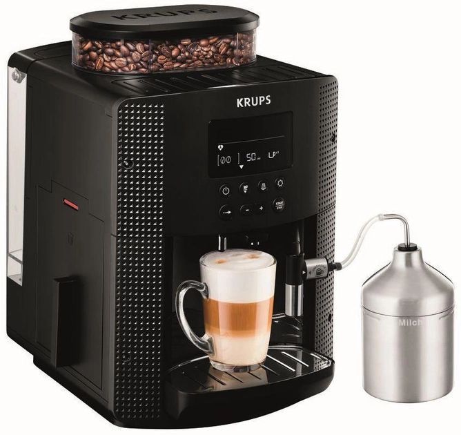 Кавомашина Krups  Essential , 1,7л, зерно, автомат.капуч, чорний