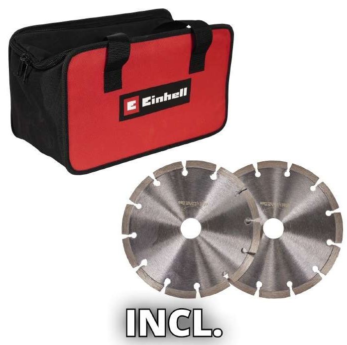 Штроборіз Einhell TE-MA 1500, 1500 Вт, шир. 8-30 мм, глиб. 5-30 мм, диск 125х22.2 мм, 4.8 кг