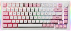 Клавіатура механічна Akko 5075B Plus Prunus Lannesiana 75Key, CS Silver, BT/WL/USB-A, Hot-swappable, EN/UKR, RGB, Білий