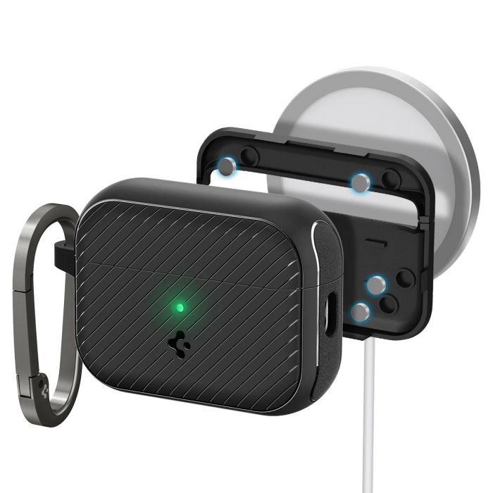 Чохол Spigen для Apple AirPods Pro 2 Mag Armor (MagFit), Matte Black