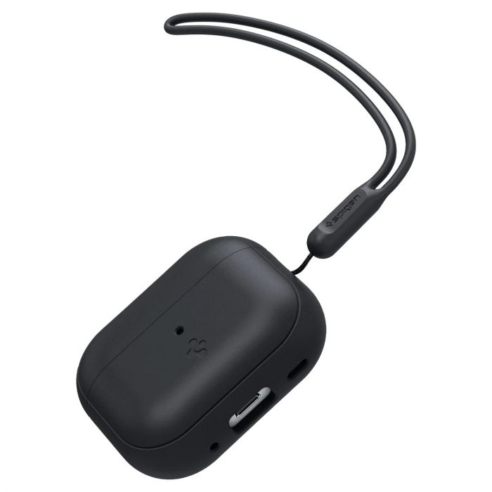 Чохол Spigen для Apple AirPods Pro 2 Silicone Fit, Black+Black Strap