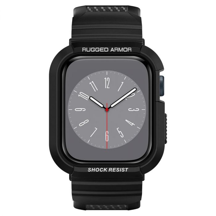 Чохол та ремінець 2в1 Spigen для Apple Watch 45mm/44mm Rugged Armor Pro, Black