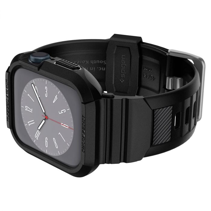 Чохол та ремінець 2в1 Spigen для Apple Watch 45mm/44mm Rugged Armor Pro, Black