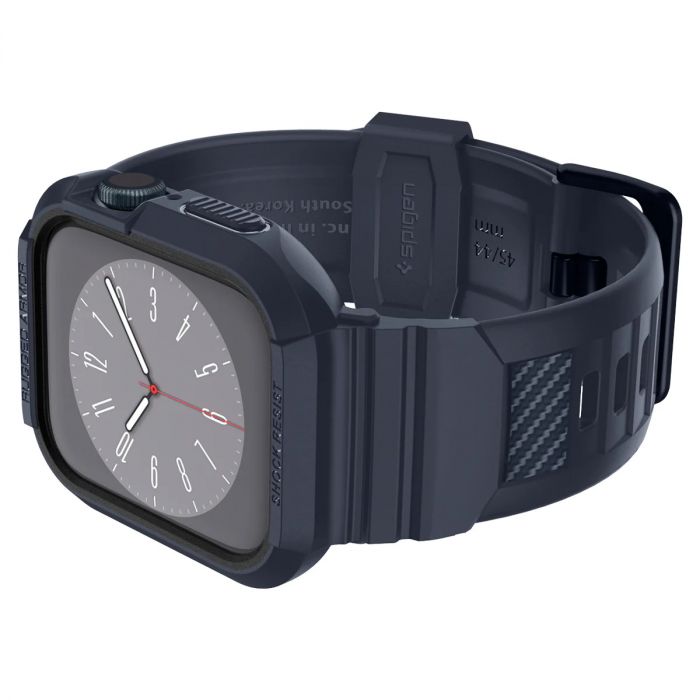 Чохол та ремінець 2в1 Spigen для Apple Watch 45mm/44mm Rugged Armor Pro, Charcoal Gray