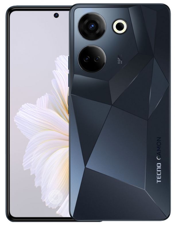 Смартфон TECNO Camon 20 Pro (CK7n) 6.67" 8/256GB, 2SIM, 5000mAh, Predawn Black