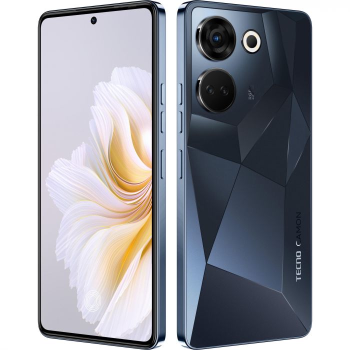 Смартфон TECNO Camon 20 Pro (CK7n) 6.67" 8/256GB, 2SIM, 5000mAh, Predawn Black