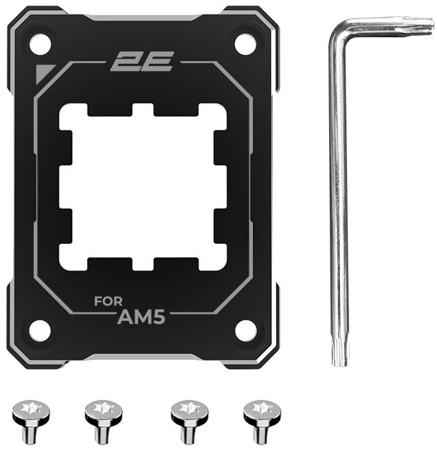 Контактна рамка для процесора 2E Gaming Air Cool SCPB-AM5, Aluminum, Black