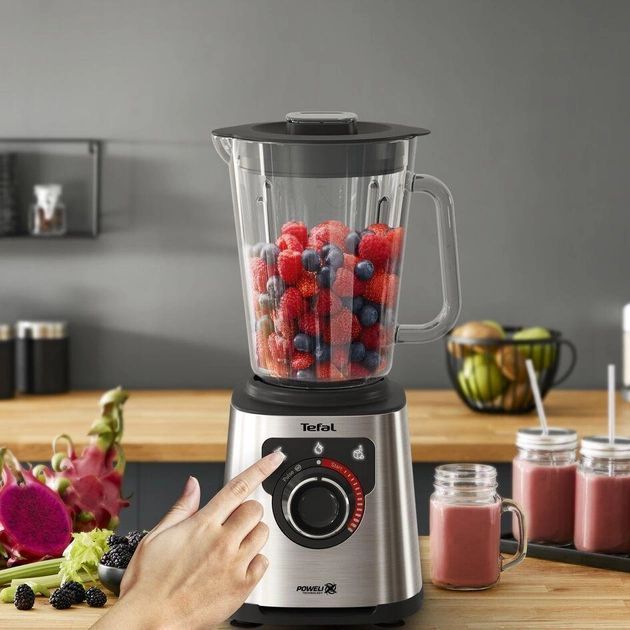 Блендер Tefal стаціонарний Perfect mix+, 1200Вт, чаша-1750мл, скло, сталь-чорний