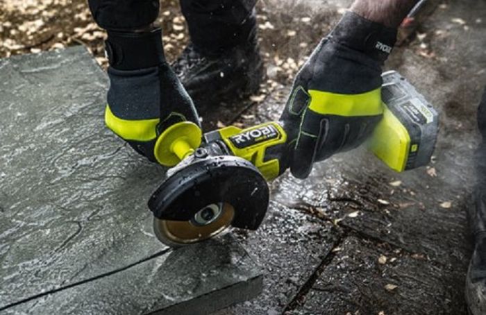 Шліфмашина кутова Ryobi RAG18X-0, акумуляторна ONE+ НР, безщіткова, 125мм, 18В (без АКБ та ЗУ)
