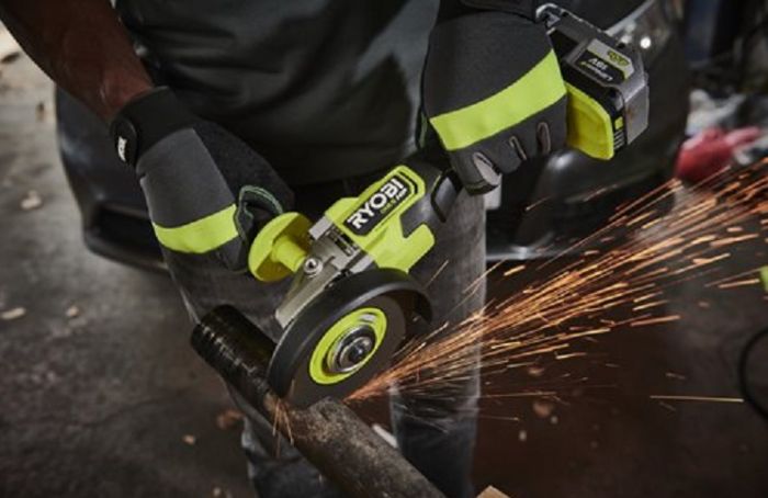 Шліфмашина кутова Ryobi RAG18X-0, акумуляторна ONE+ НР, безщіткова, 125мм, 18В (без АКБ та ЗУ)